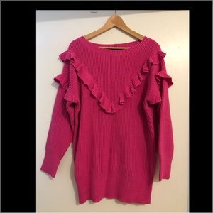 express oversized ruffle sweater